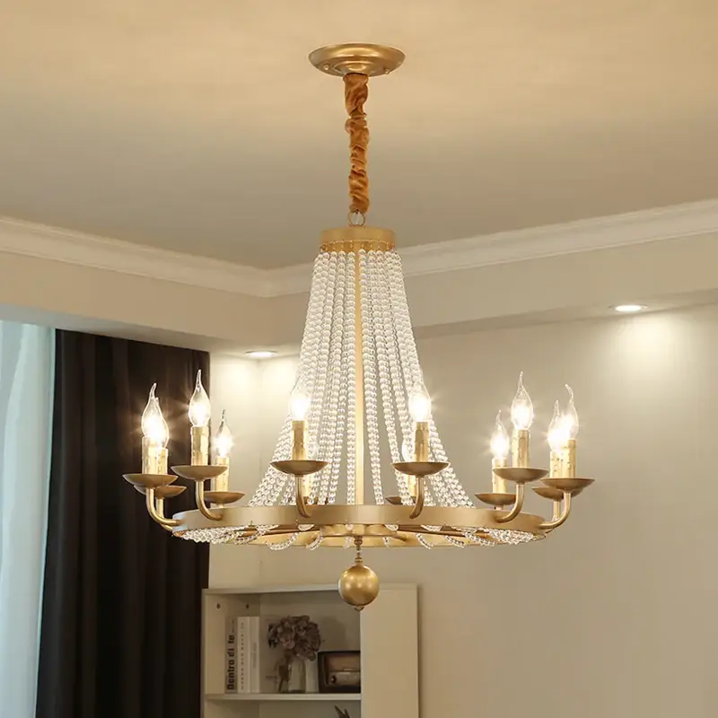 Nouvelle Collection Vintage crystal pendant light for retro chic décor