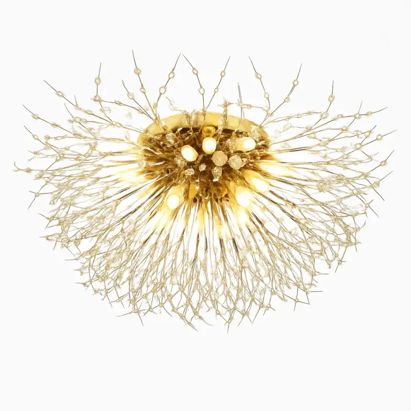 Nordic crystal ceiling light modern round dandelion design Commander Maintenant