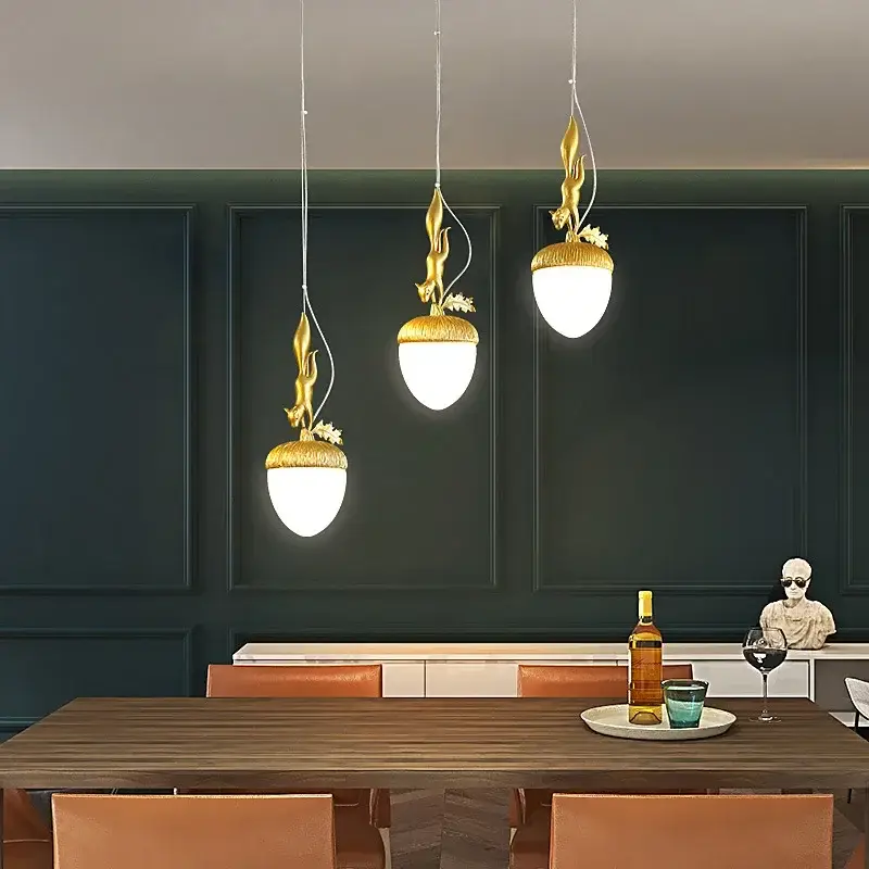 2024 french modern simple cartoon pinecone squirrel pendant lights … Expédition Rapide