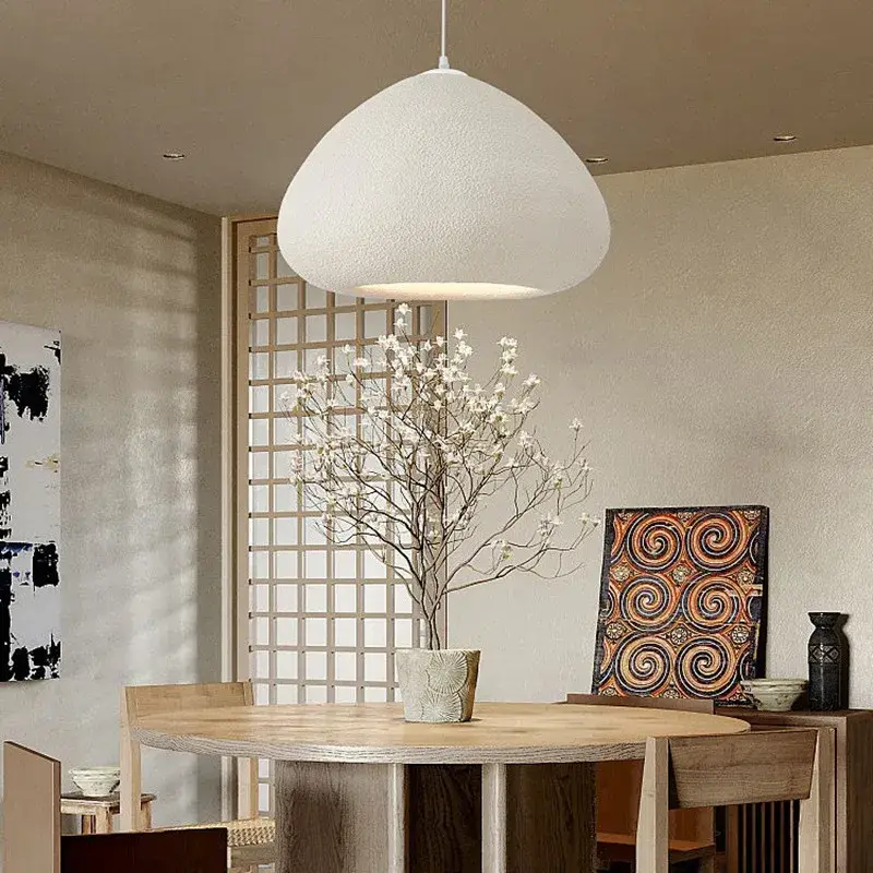 Top Vente Nordic handmade wabi sabi pendant light restaurant cream style tabl…