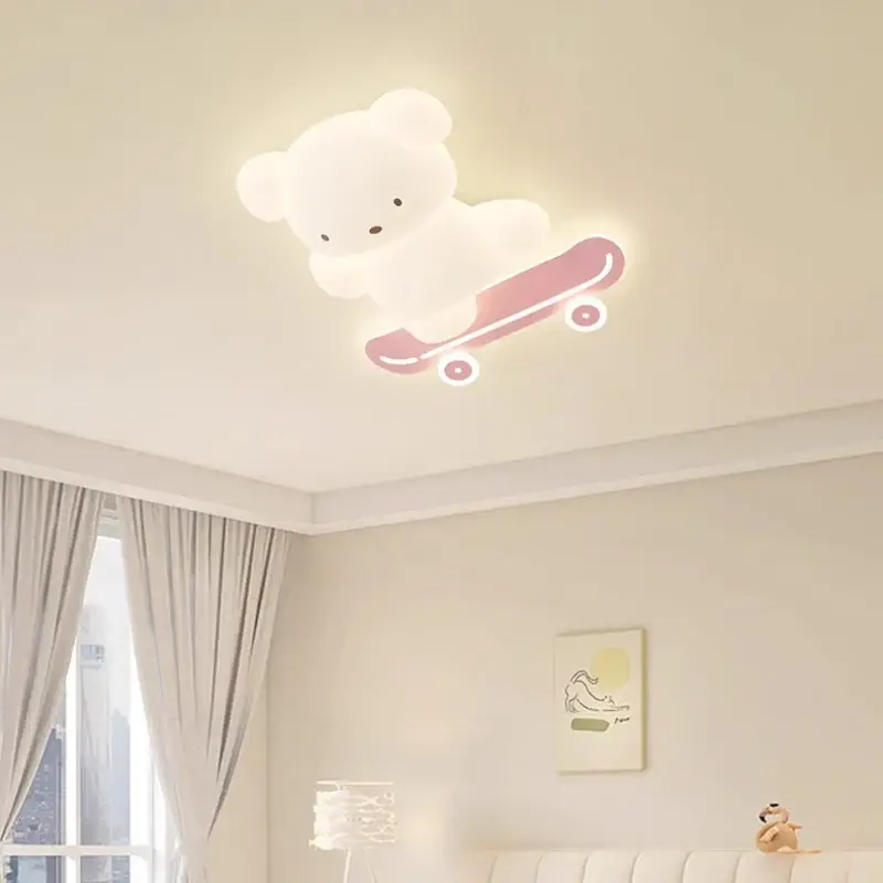 Super Prix Skateboard bear led ceiling light for modern children's room