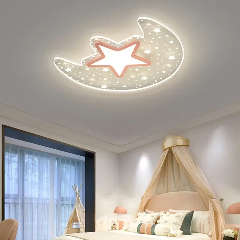 Romantic moon and starry sky ceiling light for children Offre Exclusive