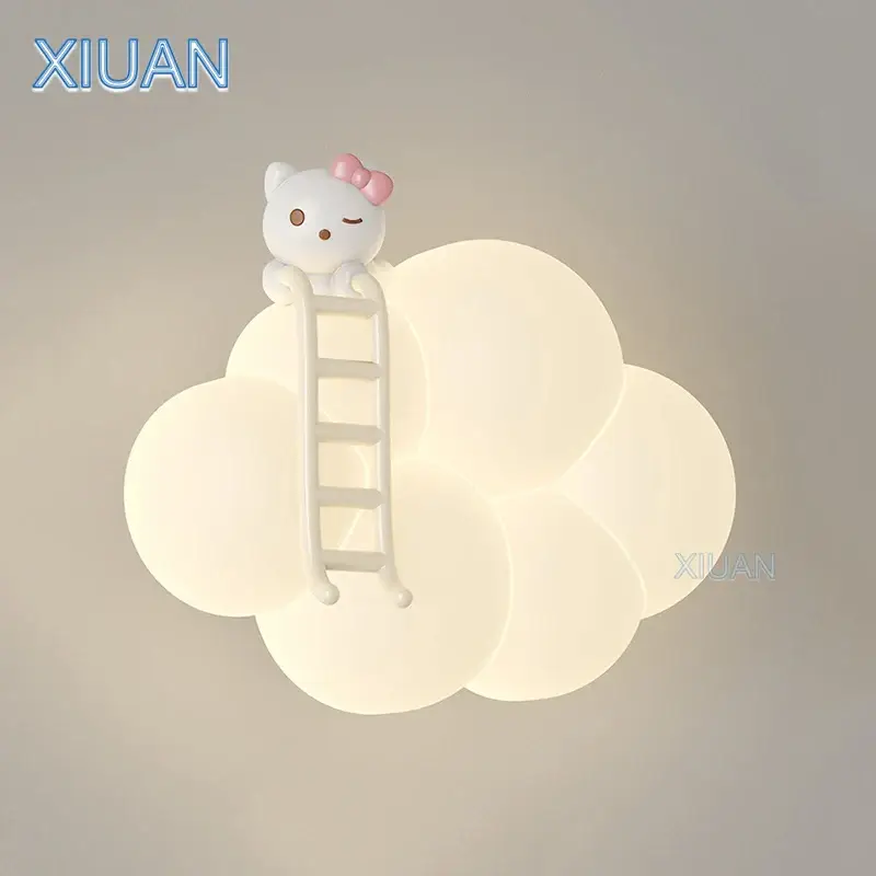 Pas Cher Creative cloud wall light with remote control for children