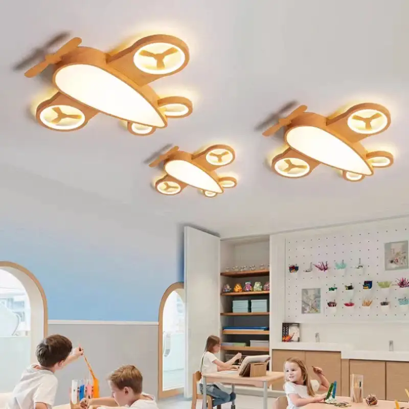 Promotion Saisonnière Nordic design led airplane ceiling light for children's room