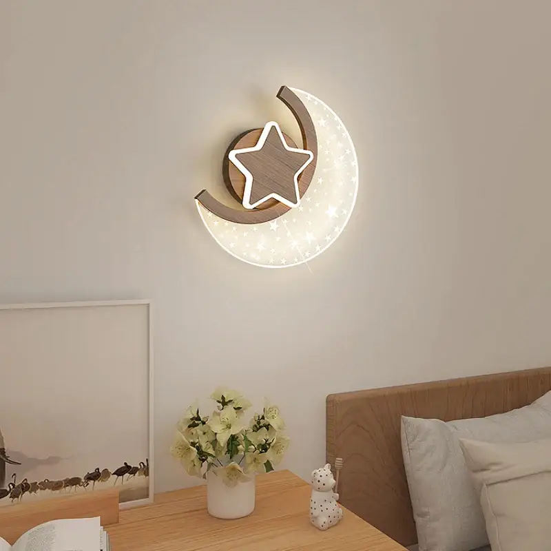 Dernier Modèle Moon star wall light for children's bedroom decoration