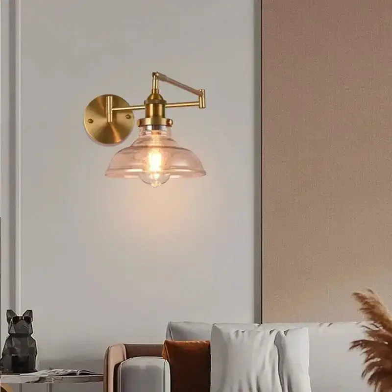Nordic led wall light with decorative telescopic swing arm Marque