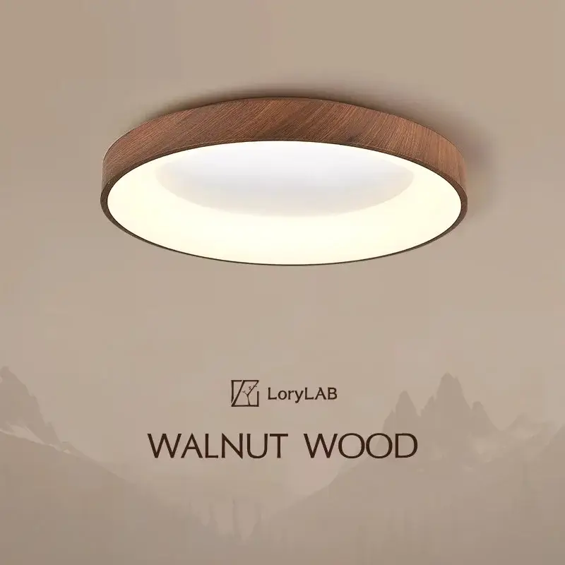 Walnut color water transfer printing, modern minimalist wabi-sabi, … Réduction