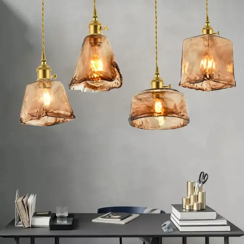 Vente Directe Nordic retro glass chandelier for café and restaurant
