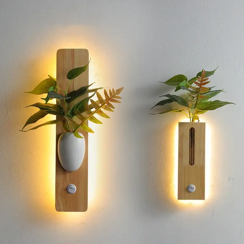 Wooden led wall light for decorative indoor use 2023 Commander Maintenant