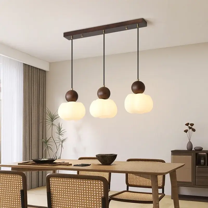 Nordic solid wood pendant light for interior decoration Acheter Direct