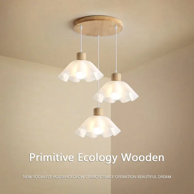 Prix Bas Wooden pendant chandelier for modern decor and inviting ambience