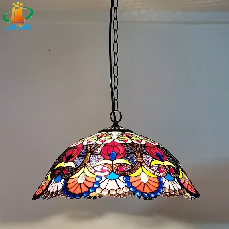 Prix Choc Handmade european retro chandelier with colourful glass beads