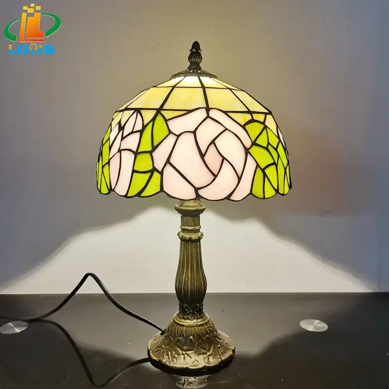 Produit De Marque Tiffany style rose table lamp for interior decoration