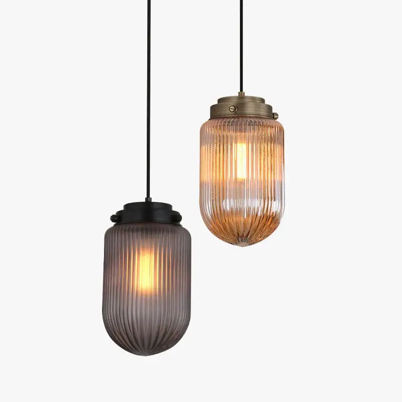 Nordic vintage glass pendant light for industrial interiors Livraison Express