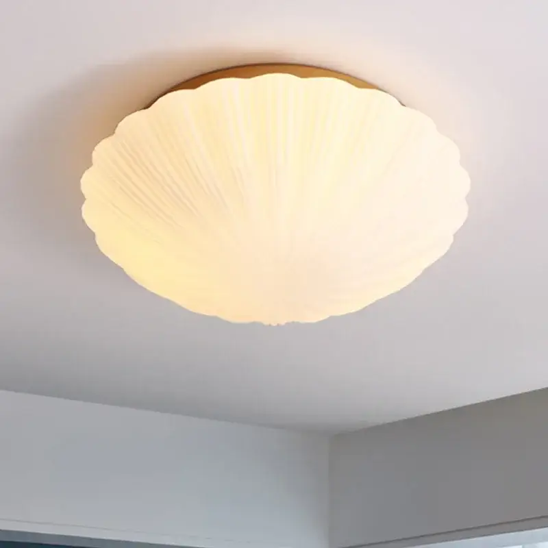 Vente Flash Nordic style shell glass ceiling light for interior decor