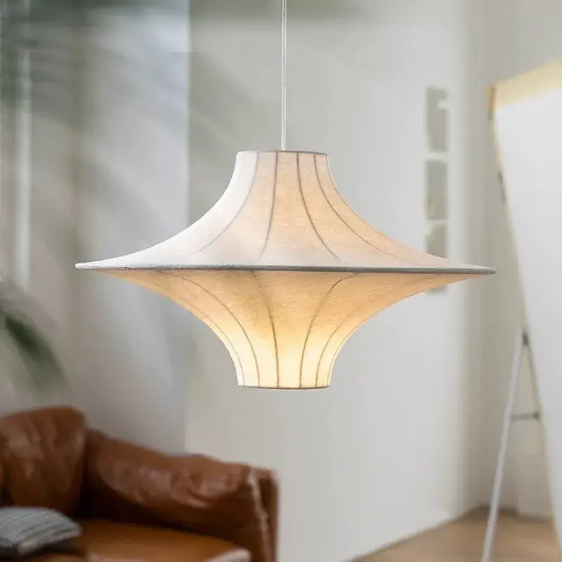 Offre Limitée Minimalist wabi sabi silk pendant light for modern interiors