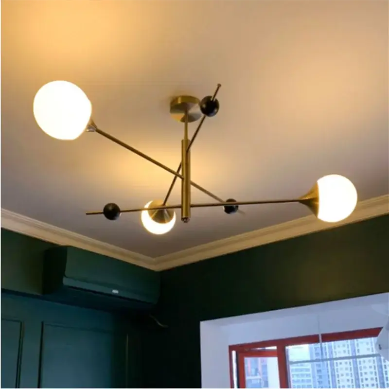 Vintage orbital three-tier chandelier minimalist style indoor Réduction