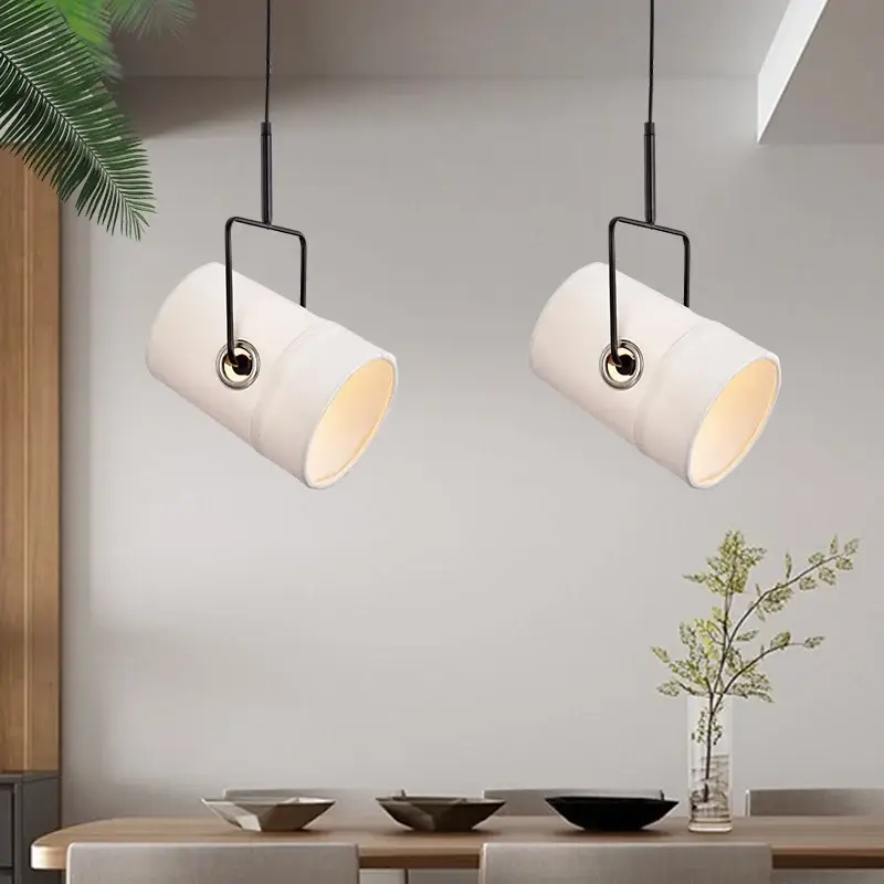 Nordic rotating modern fabric loft chandelier Populaire