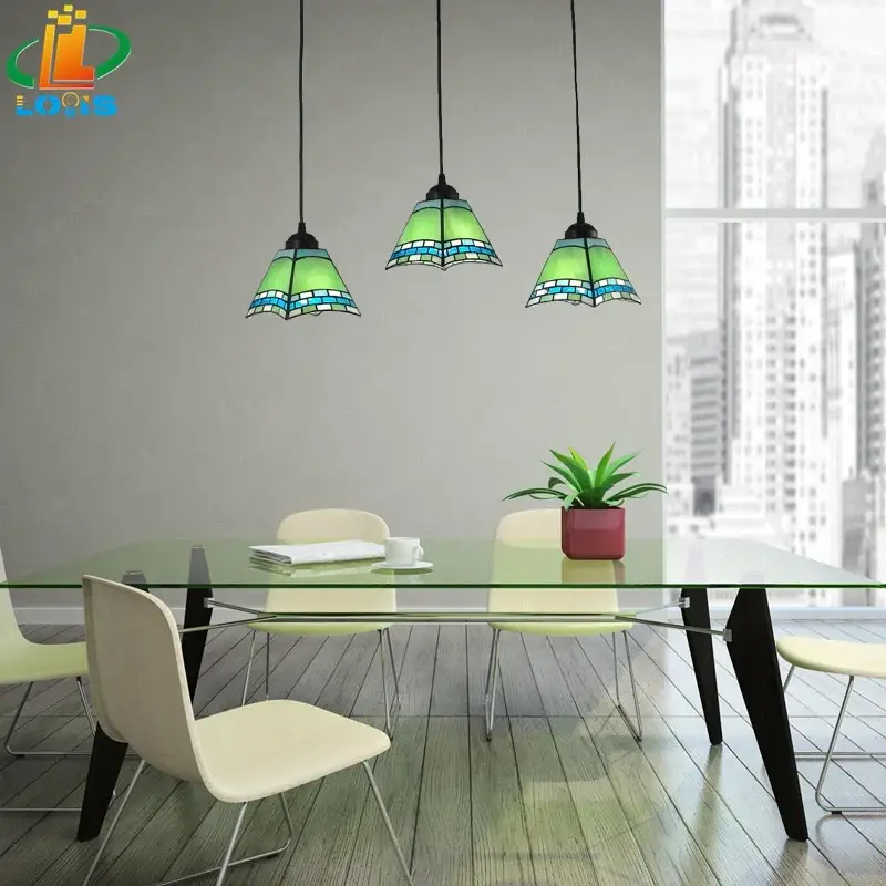 Pink, blue, green 3 associations rectangular chandelier modern euro… Bon Marché