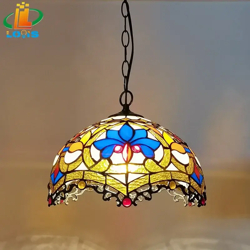 Tiffany style dragon petal chandelier for interior decoration Populaire