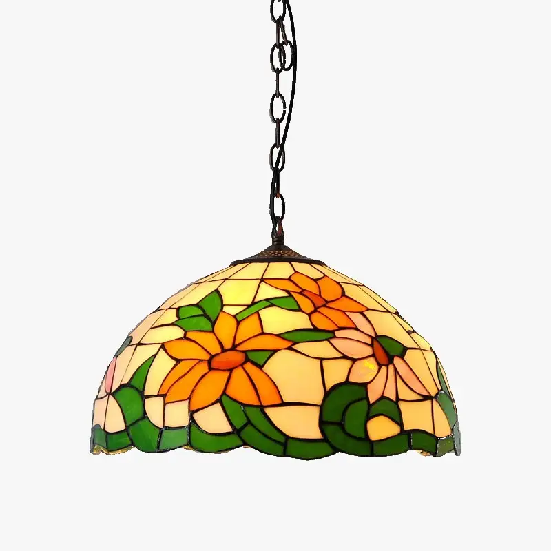 Solde American style sunflower glass chandelier for indoor country lighting
