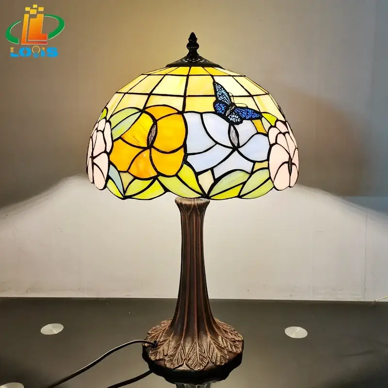 Usine Directe Tiffany style butterfly table lamp for decoration and gift