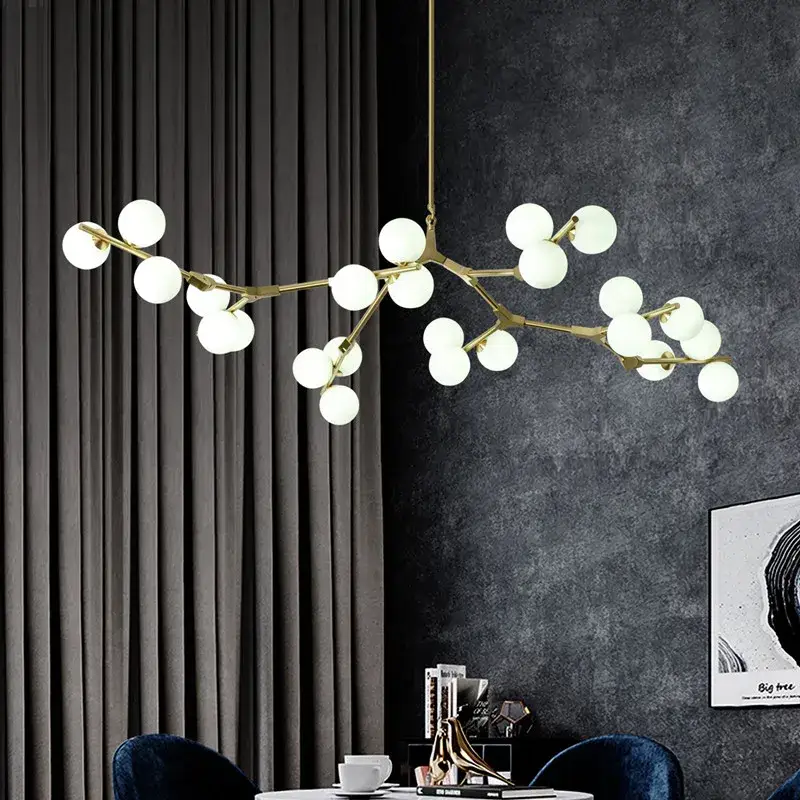 Post-modern molecular glass pendant light for elegant interiors Authentique