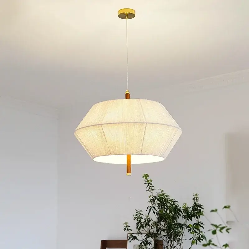 Retour Gratuit Nordic retro hemp rope and rattan led pendant light