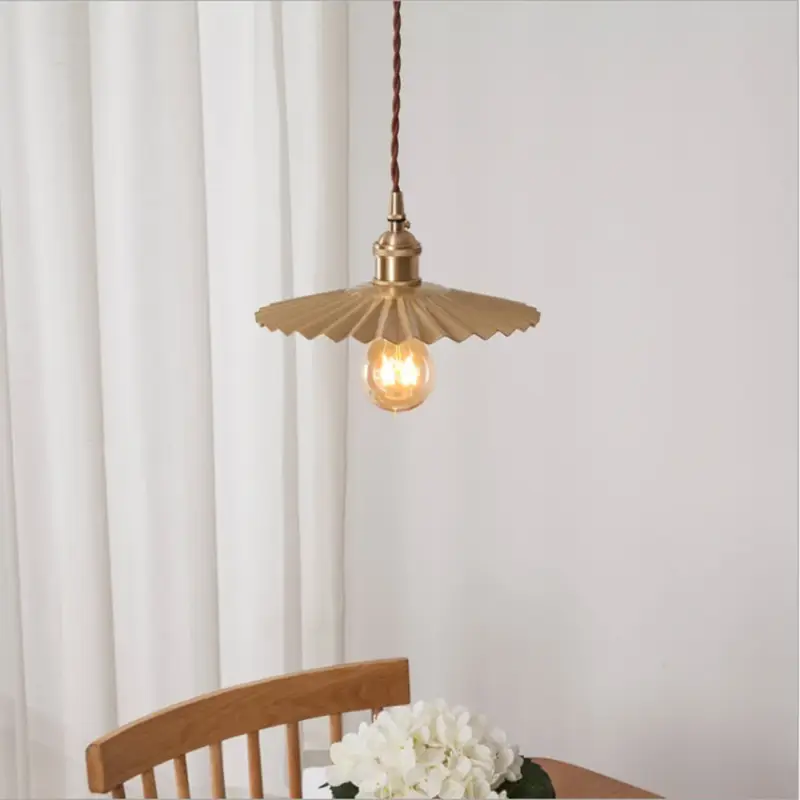 Seulement Aujourd&rsquo;hui Japanese design brass pendant light for modern interiors