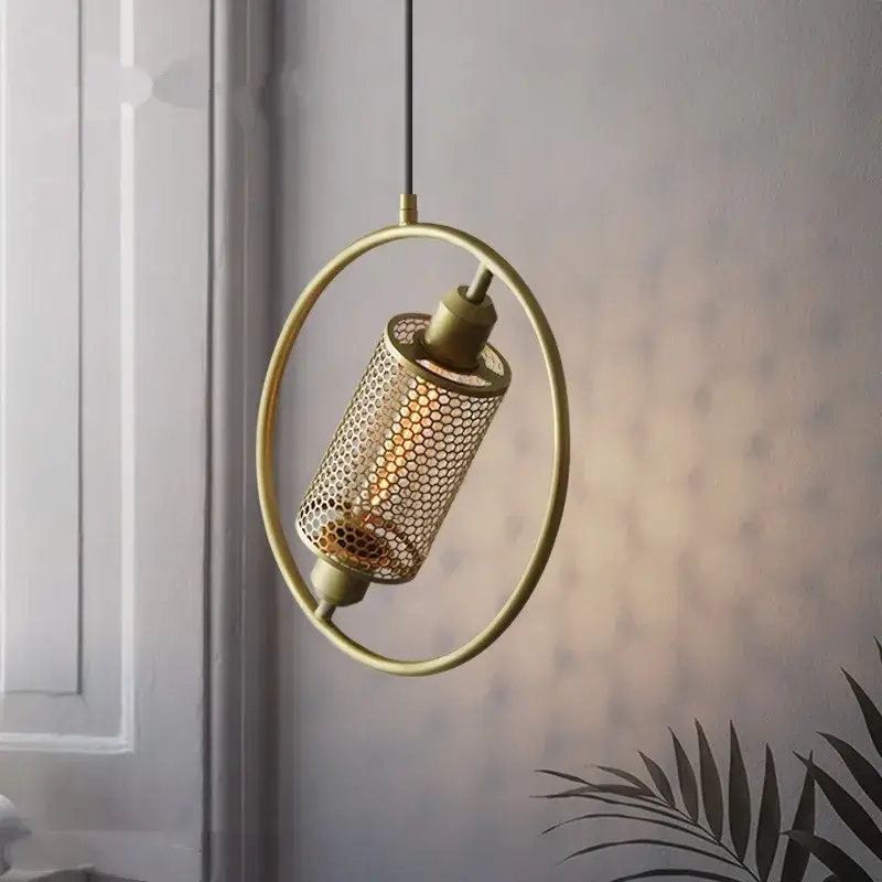 Vente Flash Vintage round iron pendant light for creative home decor