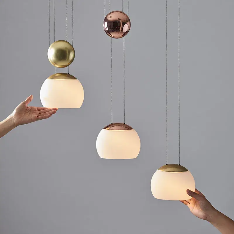 Acheter Direct Adjustable designer nordic glass pendant light loft style