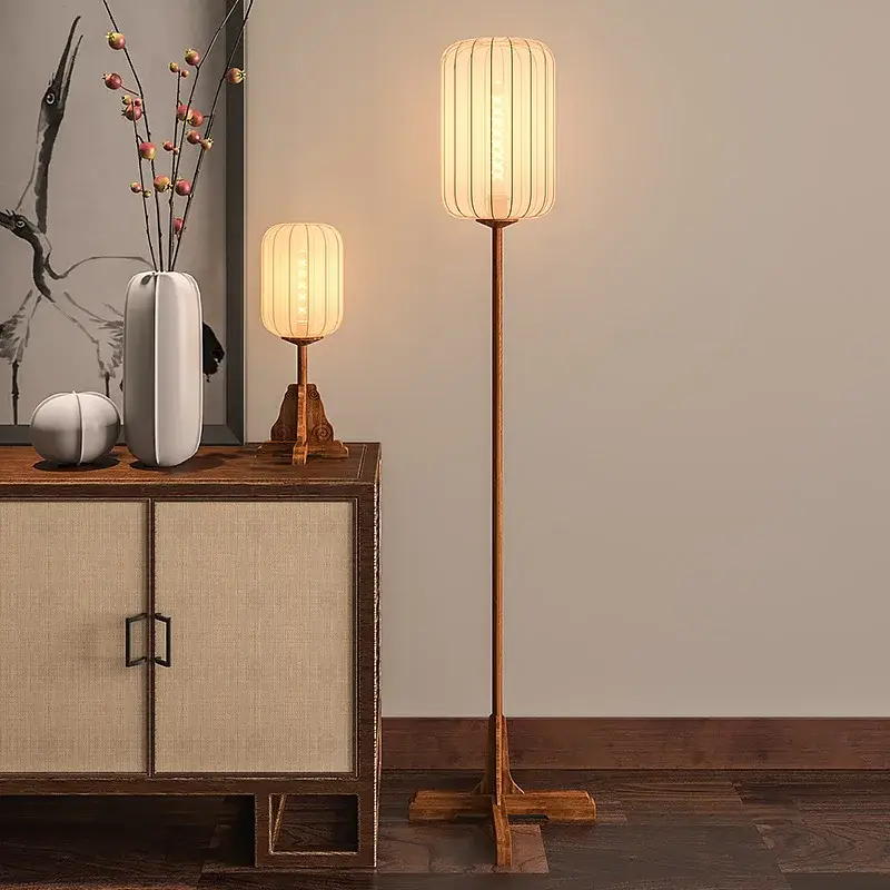 Vintage wooden floor lamp for interior decor and cosy ambience Achetez Aujourd&rsquo;hui