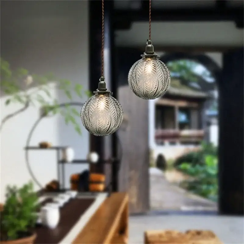 Paiement Sécurisé Modern glass pendant light nordic loft decorative style