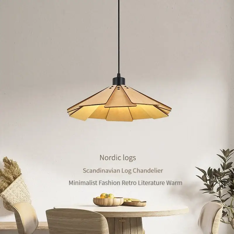 Paiement Sécurisé Retractable wooden ceiling light for bright interior decor
