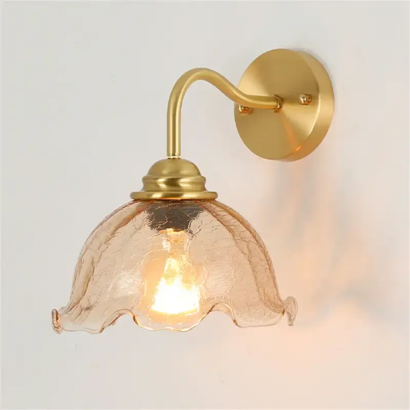 Usine Directe Vintage brass and glass wall light for interior decoration