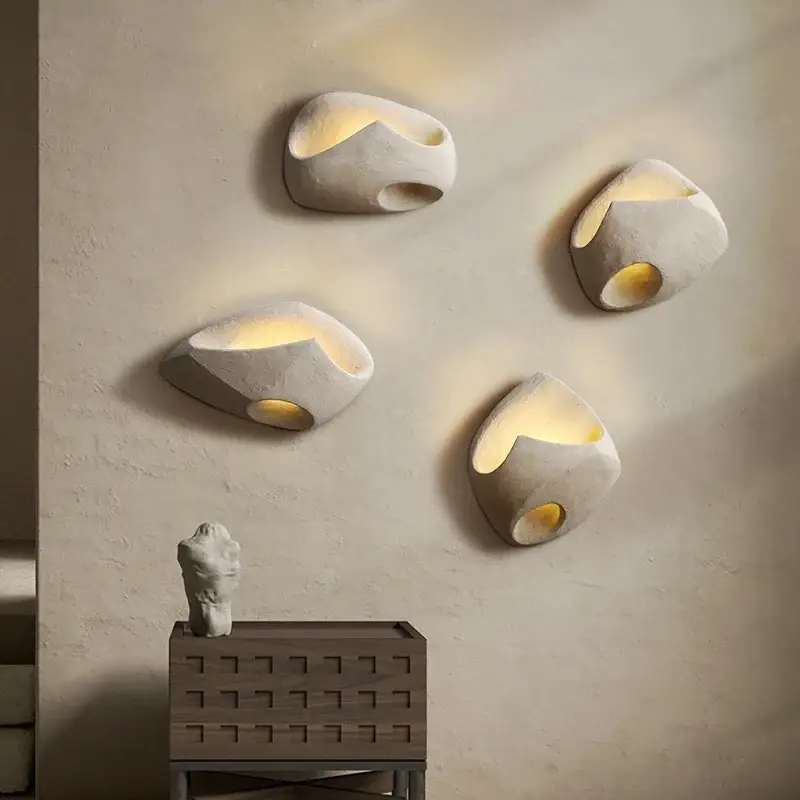 Vente Flash Nordic wabi sabi cement wall light creative design for decoration