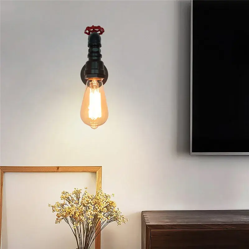 Seulement Aujourd&rsquo;hui Vintage water pipe wall light for interior decoration