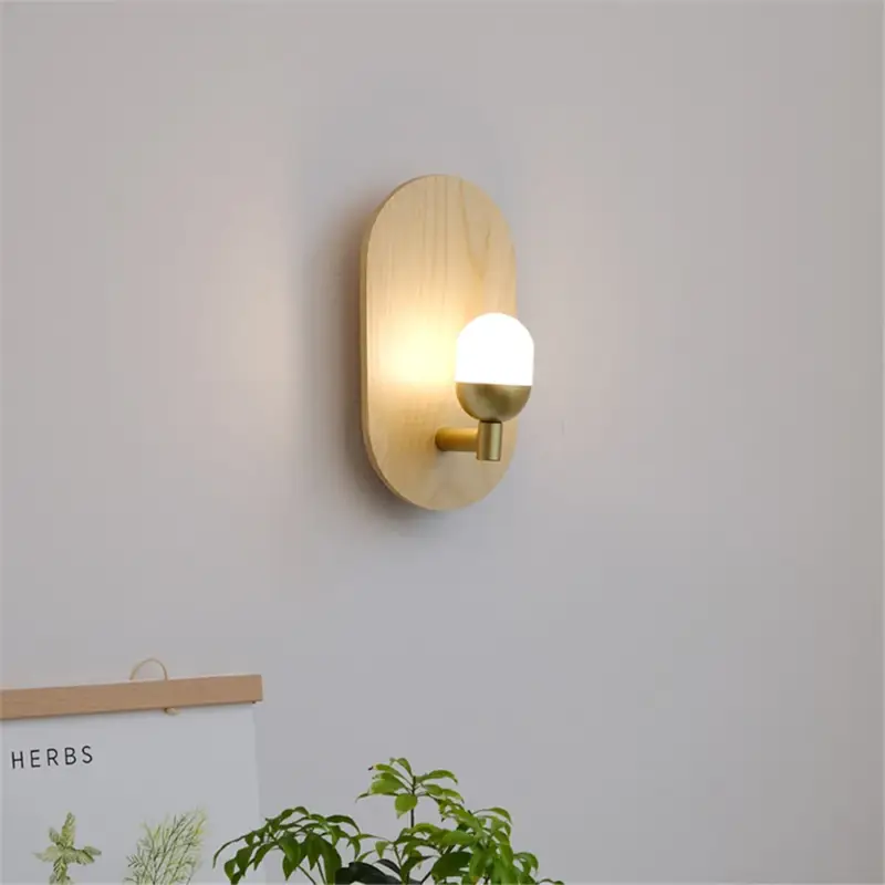 Nordic wooden wall light for modern interior decoration Vente Directe