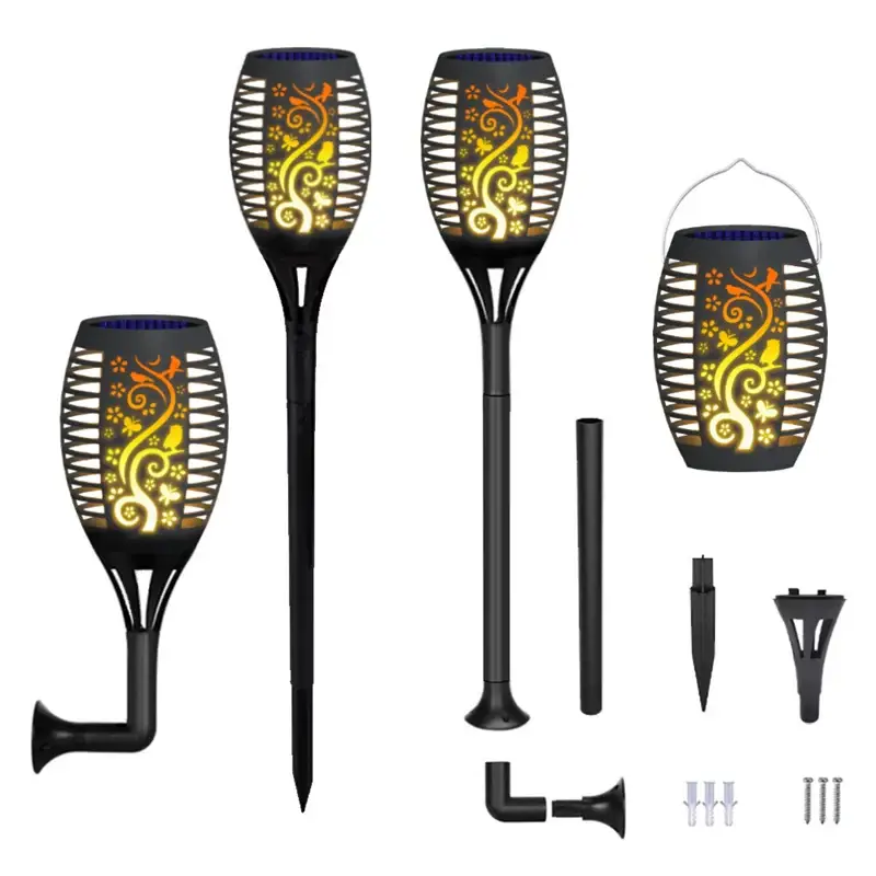 Outdoor solar torch light 96 led flickering flame for garden and patio Petit Prix