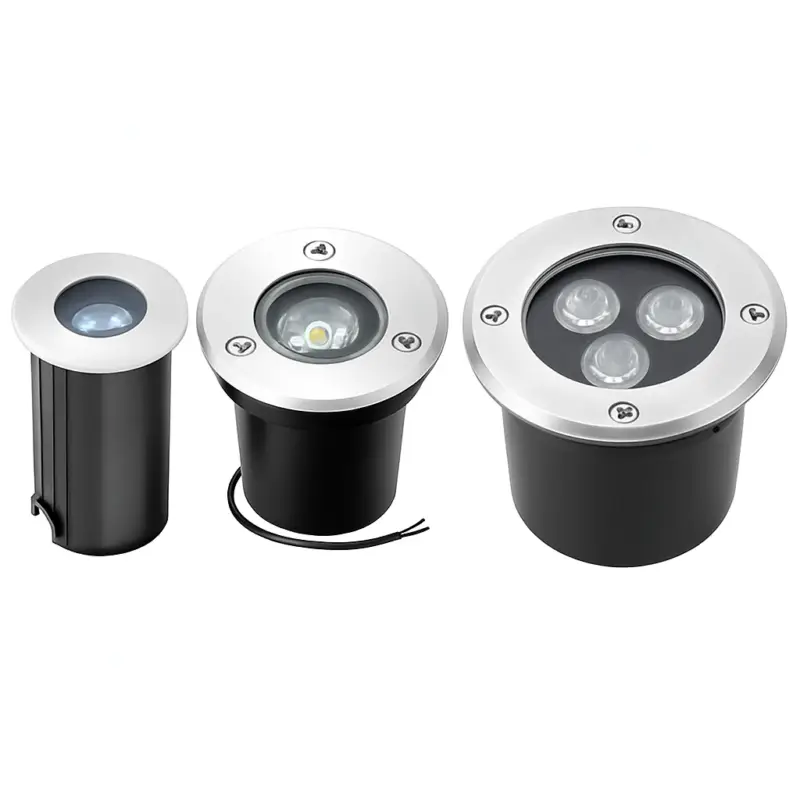 Nouvelle Collection Set of 8 recessed led spotlights for outdoor garden and path lighting