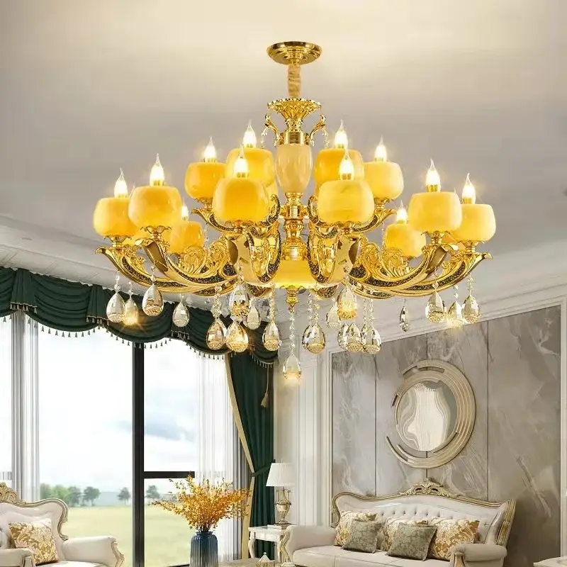 Modern zinc alloy chandelier with retro style for a warm atmosphere Acheter En Ligne