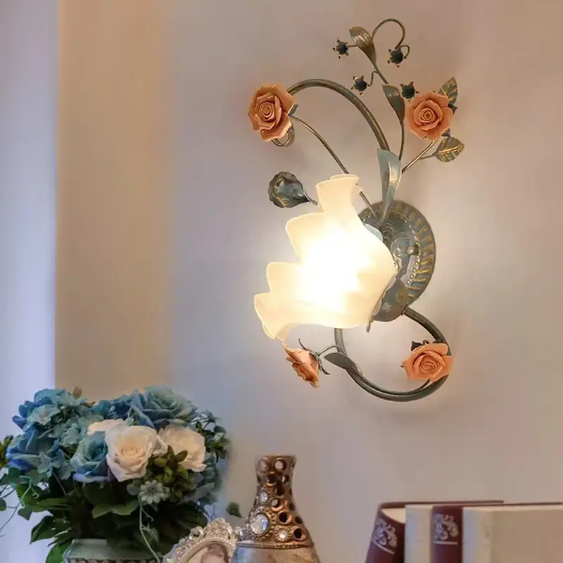 Pastoral style ceramic wall light mediterranean nordic decoration Must-Have