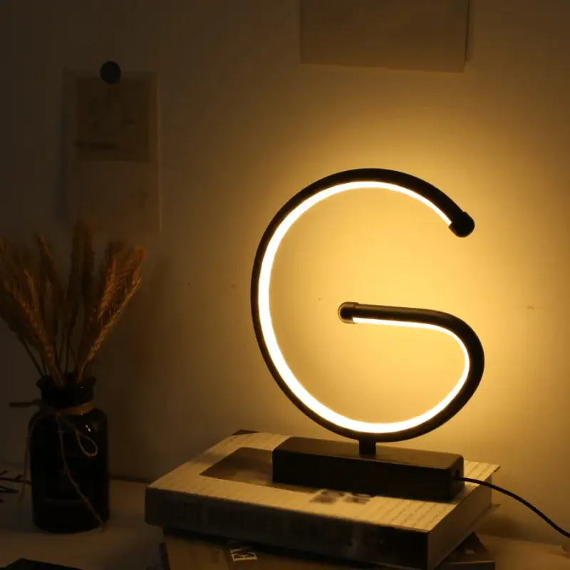 Soldes Creative g-shaped usb lamp for interior decoration