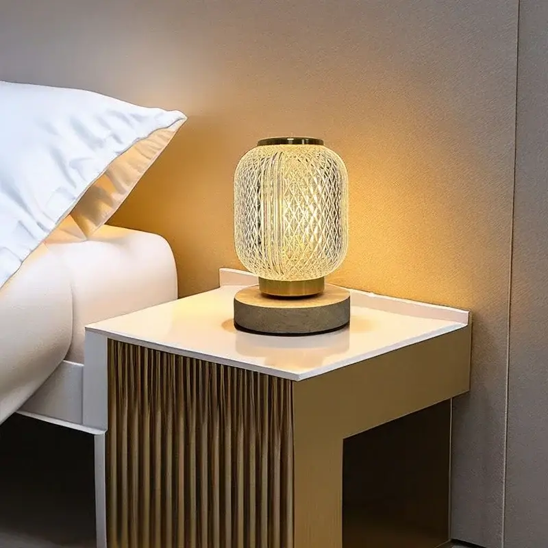 Rechargeable crystal led table lamp for interior decoration Marque