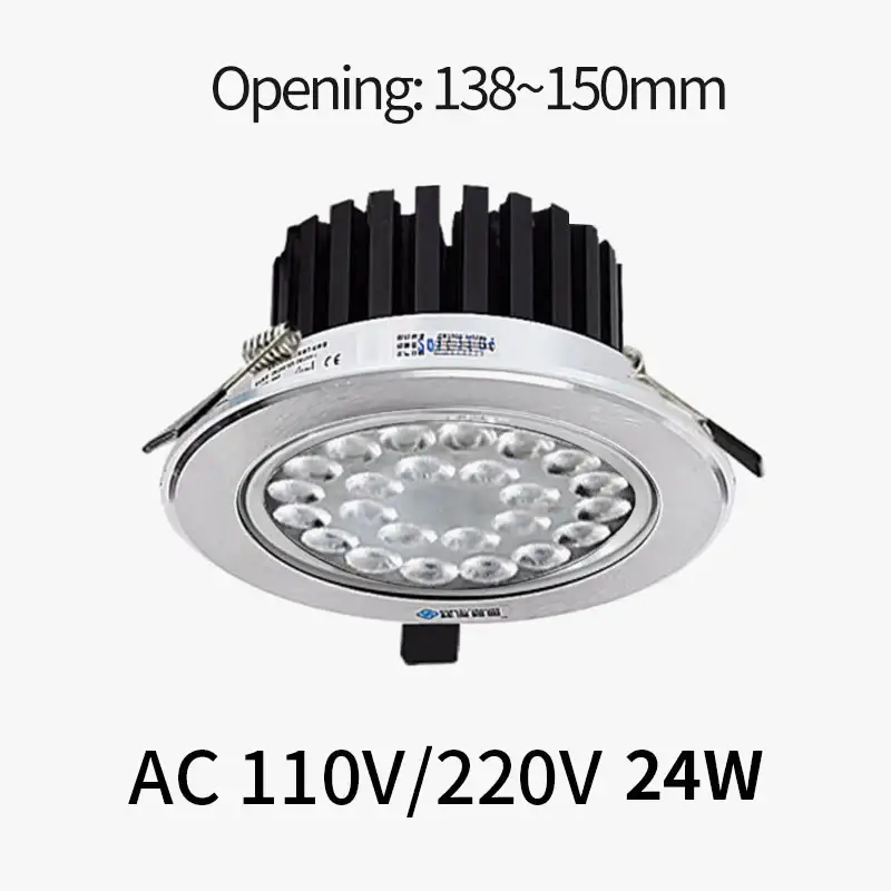 Set of 6 or 12 dimmable recessed led spotlights Authentique