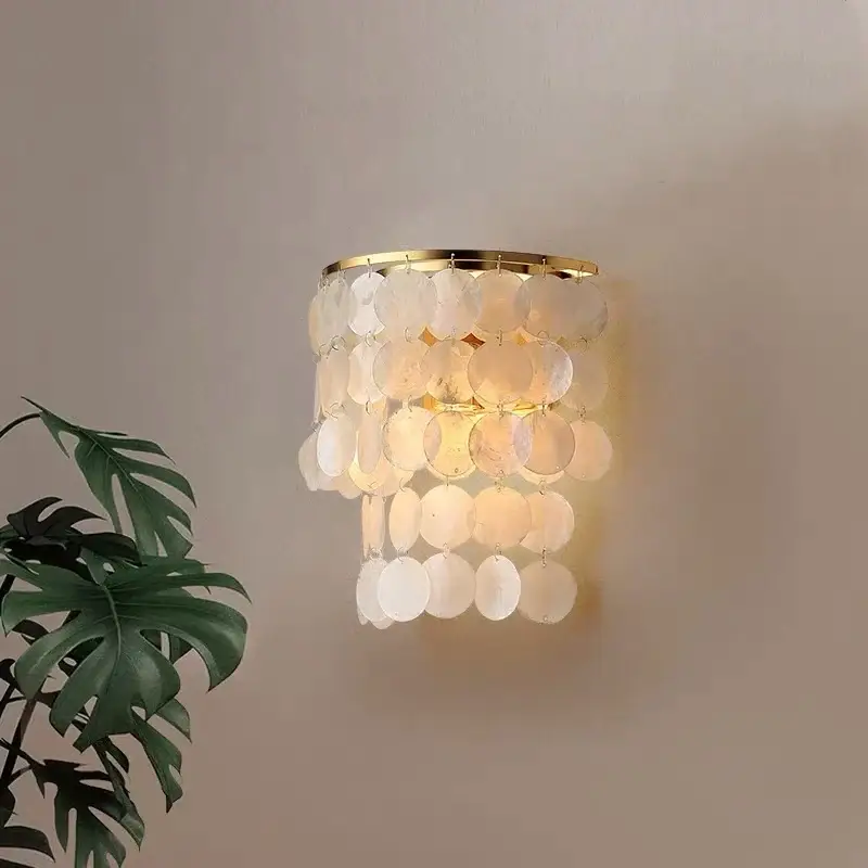 Natural shell wall light with pleasant sound Meilleure Vente
