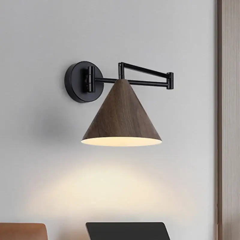 Rotating wooden wall light for modern interior decor Offre Du Jour