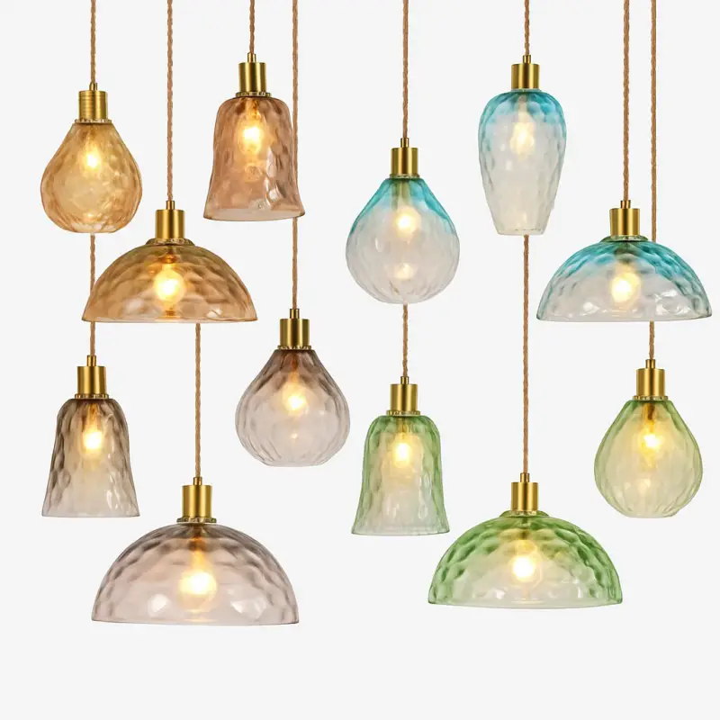 Remise Vintage coloured glass pendant light for nordic and loft decor