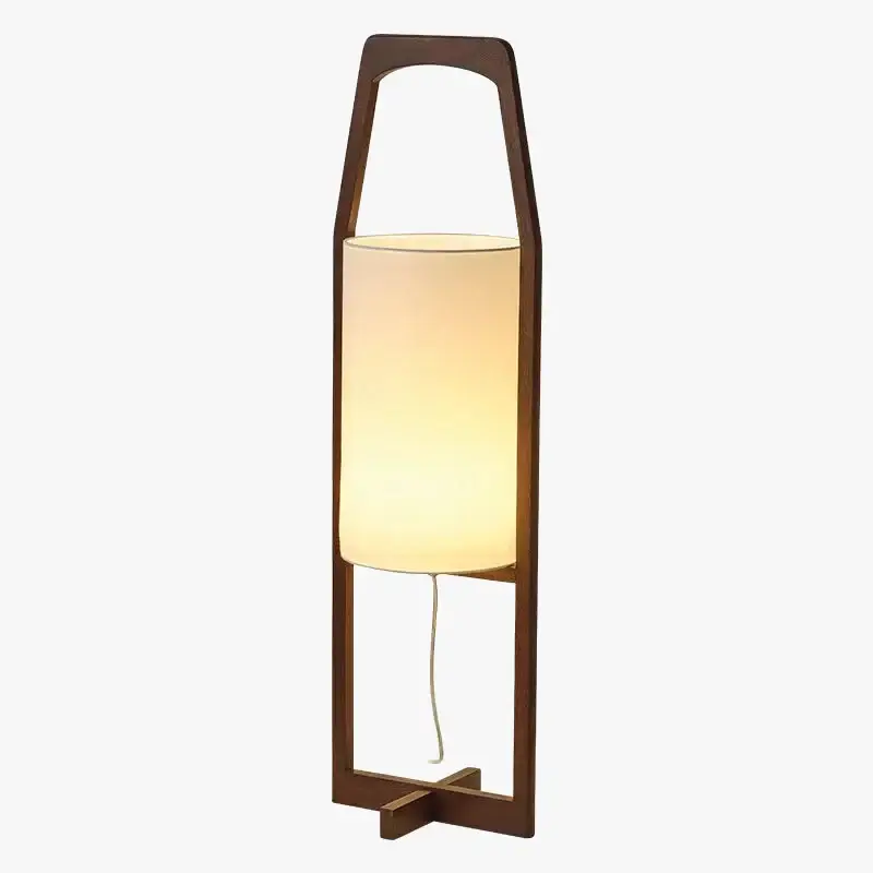 Vente Directe Retro japanese solid wood floor lamp with simple creative design