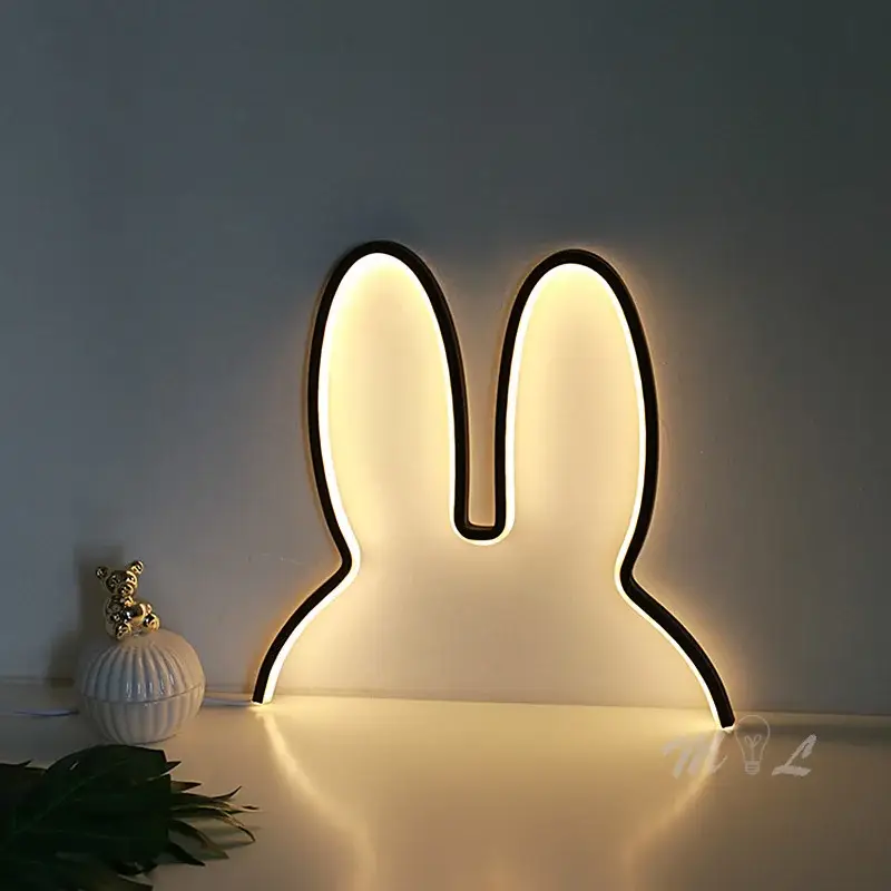 Seulement Aujourd&rsquo;hui Modern led rabbit night light for children christmas gift